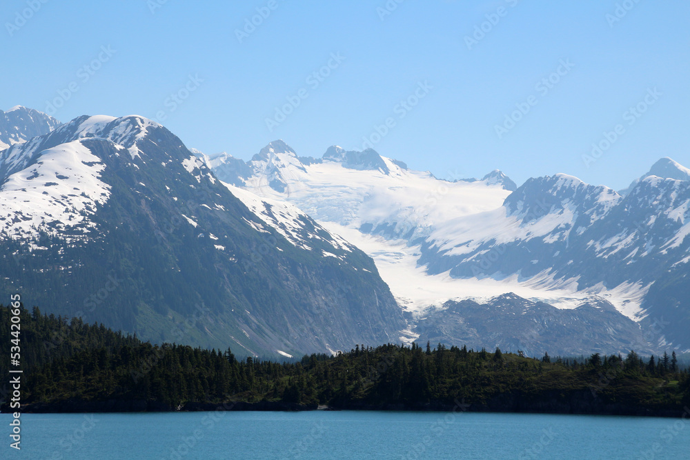 Coastal mountain scenery in Prince William Sound, Alaska Coastal mountain scenery in Prince William Sound, Alaska