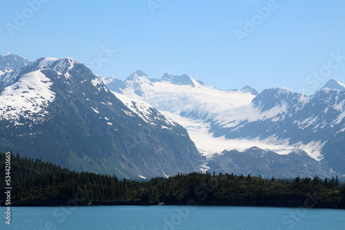 Coastal mountain scenery in Prince William Sound, Alaska