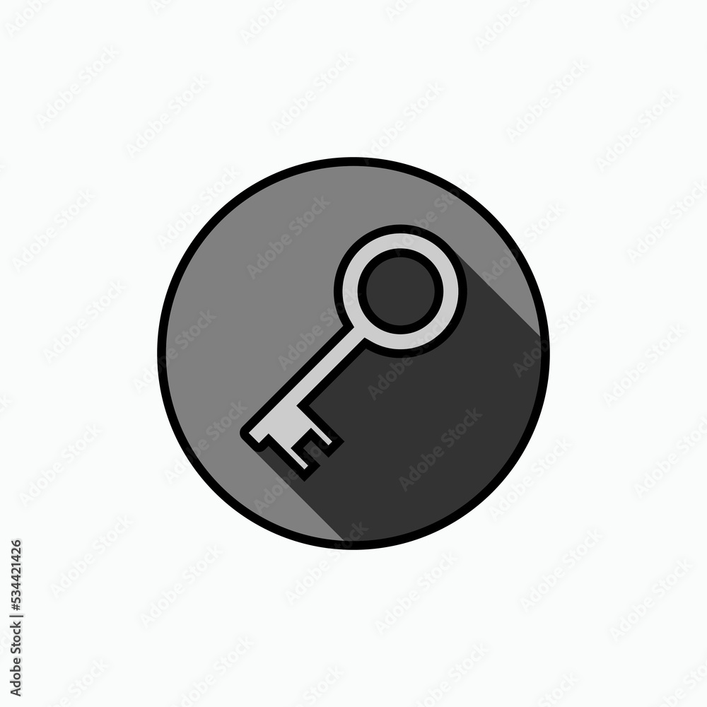 Key Icon. Access or Security Symbol - Vector. Key Icon. Access or Security Symbol - Vector.