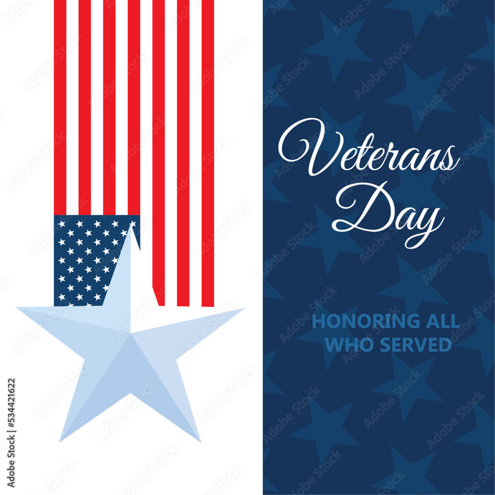 veterans day honoring all who served, poster