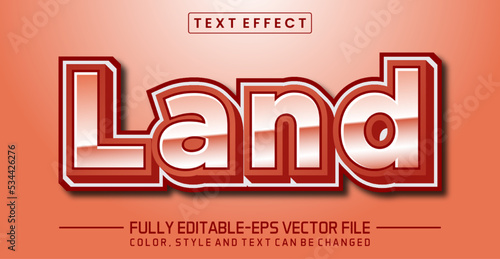 Land text editable style effect