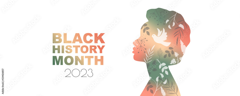 Black History 2023 Month banner. - obrazy, fototapety, plakaty 