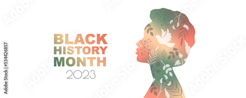 Black History 2023 Month banner. photo