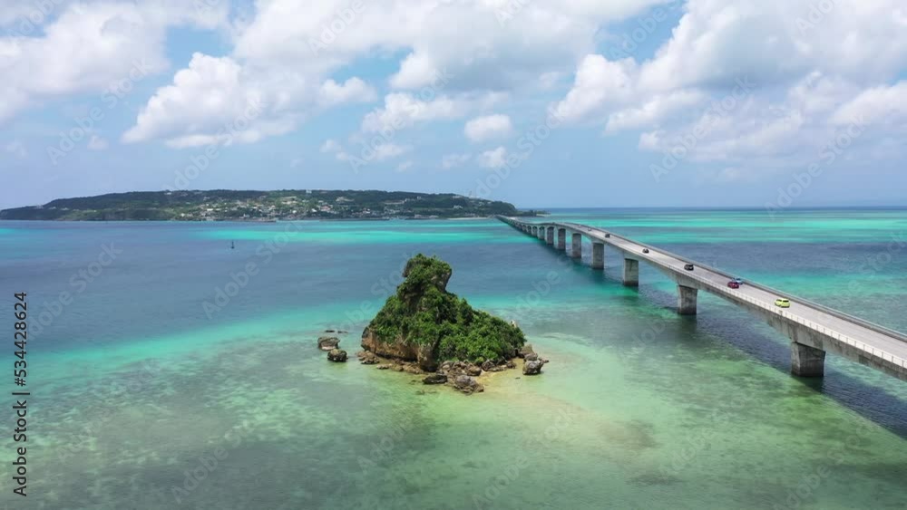 drone shot of Kouri Bridge at Summer, Okinawa Japan. drone shot of Kouri Bridge at Summer, Okinawa Japan.