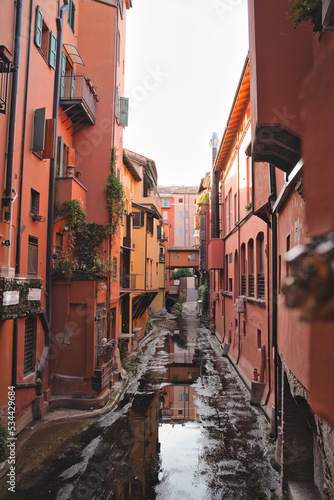 Canal of Reno in Piella street in Bologna, Italy. photo
