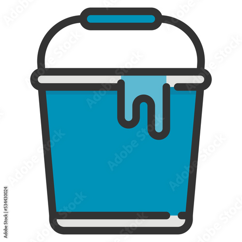 Bucket Filled Outline icon
