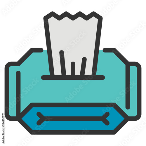 wipes Filled Outline icon