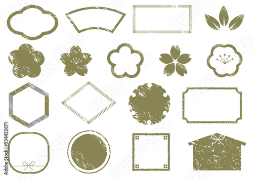 和風のスタンプセット