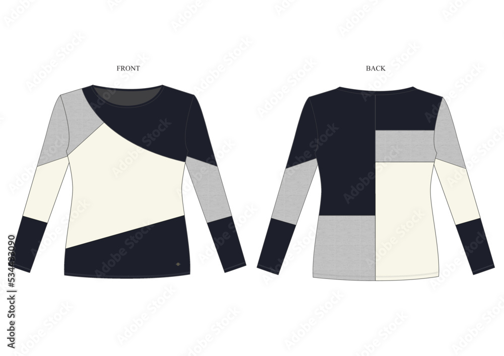 Ladies t top shirt cutting