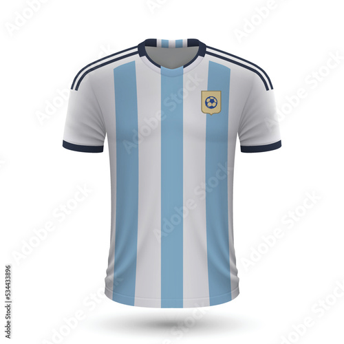 Realistic soccer shirt of Argentina