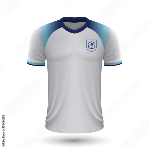 Realistic soccer shirt of England