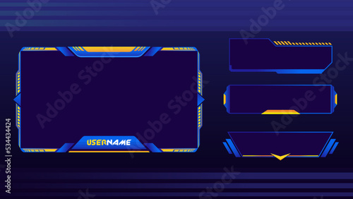 abstract frames technology futuristic interface hud vector design for ui games