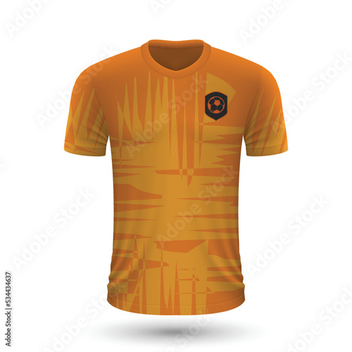 Realistic soccer shirt of Netherlands