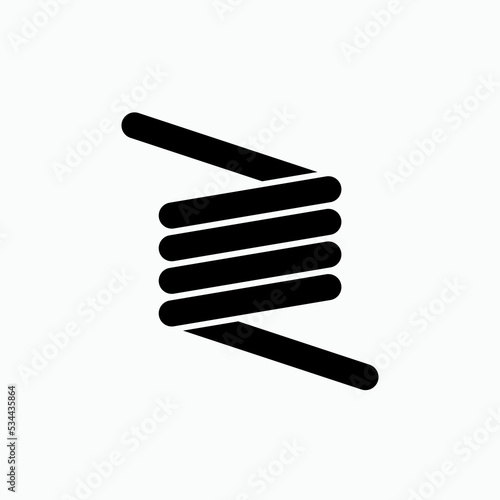 Spring Icon. Flexible Symbol - Vector.    