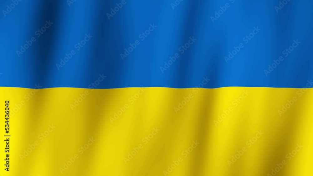 Ukrainian flag waving. Background video (loopable 4K). Ukrainian flag waving. Background video (loopable 4K).