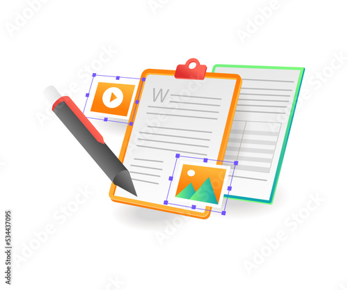 Blogger creative concept