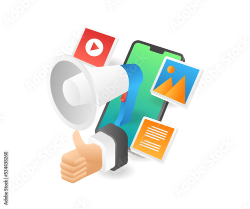 Business strategy digital marketing campaign