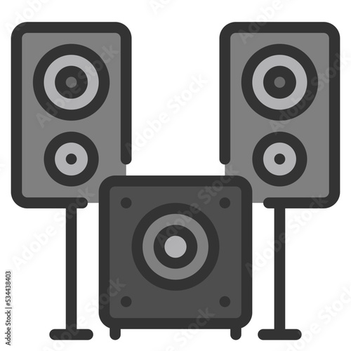 subwoofer Filled Outline icon