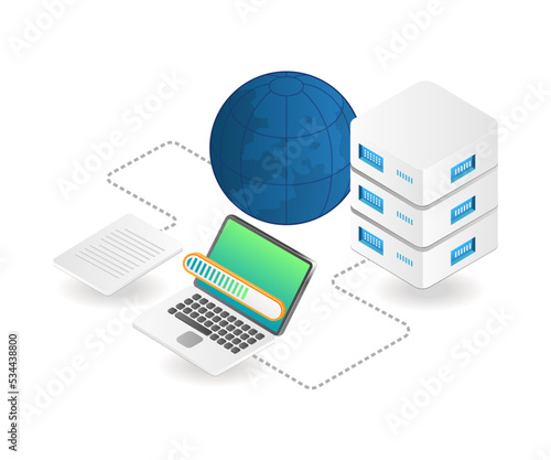 Data server hosting network