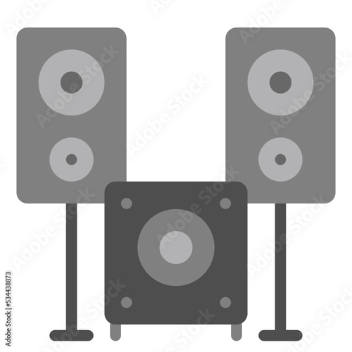 subwoofer flat icon