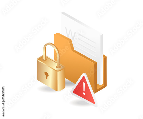 Document data security warning