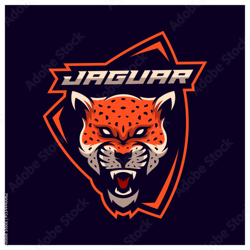 angry jaguar leopard mascot esport logo designs