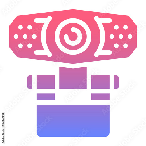 webcam Solid gradient icon