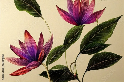 A close up of a flower. High quality illustration