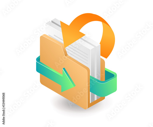 Folder data transfer circulation