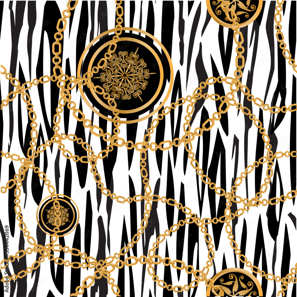 seamless pattern with golden rings	