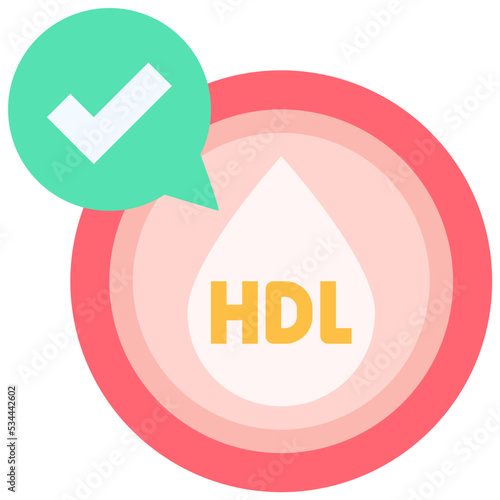 HDL cholesterol symbol element