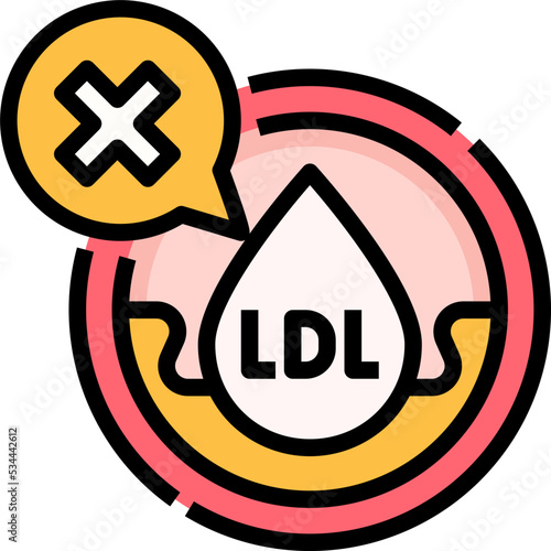 LDL cholesterol icon symbol element