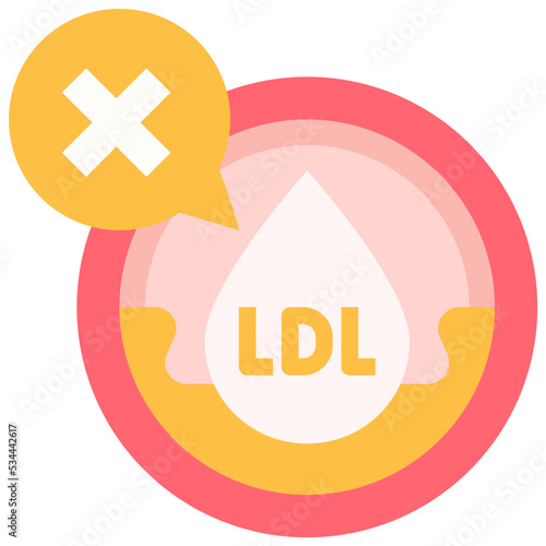 LDL cholesterol icon symbol element photo