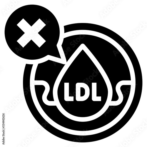 LDL cholesterol icon symbol element
