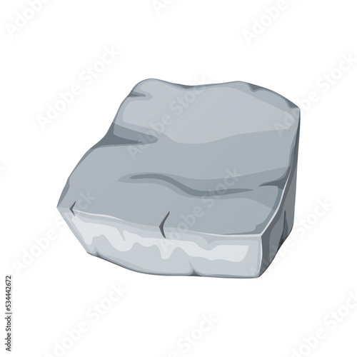 Rock stone cartoon. Cobblestones of various shapes. Rocks and debris of the mountain.