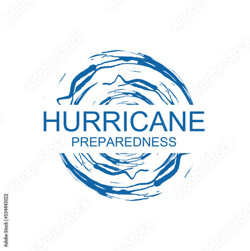 hurricane preparedness sign on white background	