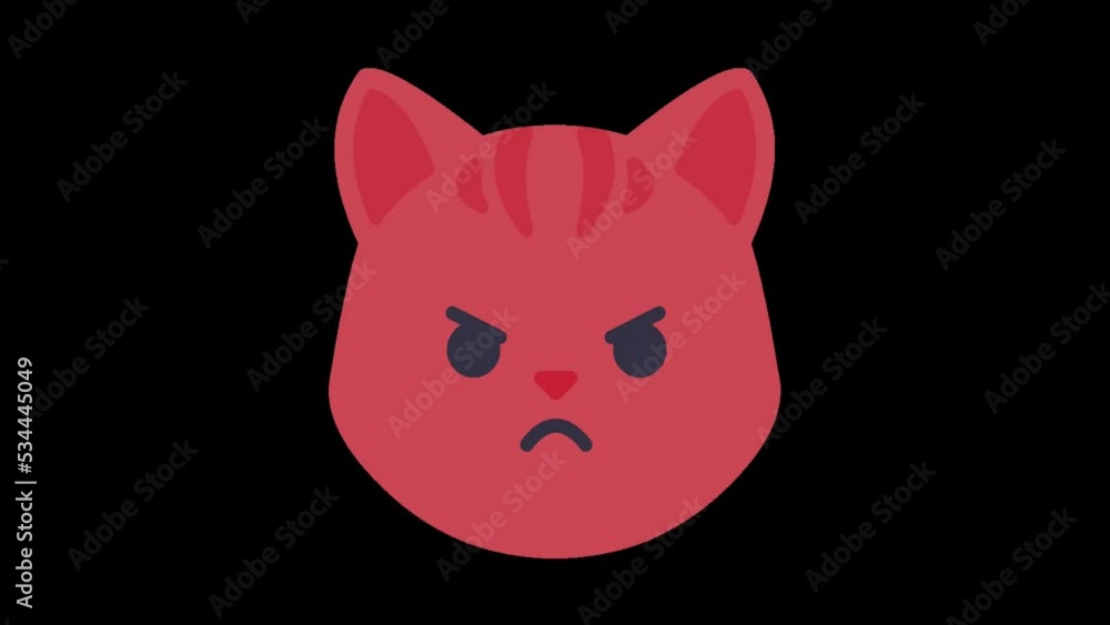 Animated Cat Angry Face Emoji Angry Emoticon Black Screen 4K.mp4 Animated Cat Angry Face Emoji Angry Emoticon Black Screen 4K.mp4