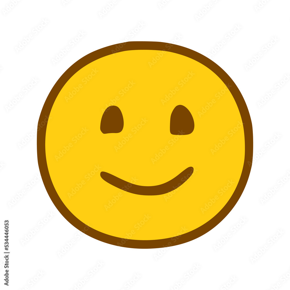 happy face emoticon in hand drawn style happy face emoticon in hand drawn style