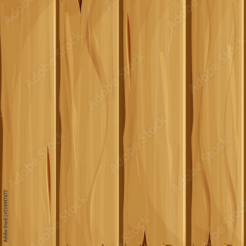 Old wooden texture, cover from planks, ui game background, seamless pattern in cartoon style isolated. Detailed, textured material. 