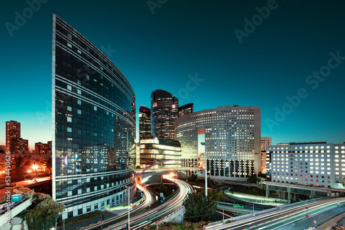 Canvas Print La Defense, the business district in Paris, France