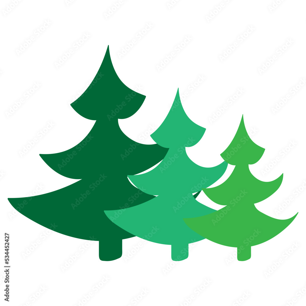 Fototapeta premium Christmas Tree illustration. Hand-drawn illustration. 