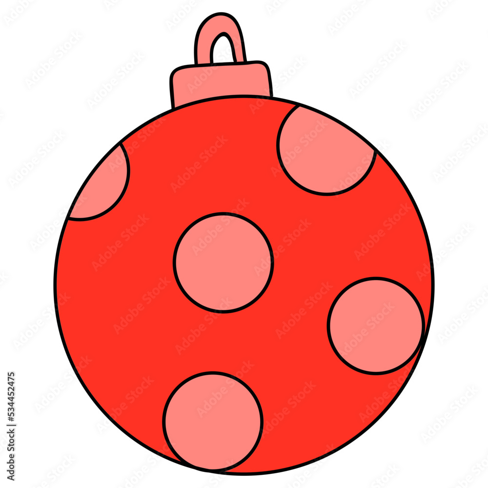 Christmas toy balls illustration. Hand-drawn illustration. Christmas toy balls illustration. Hand-drawn illustration.