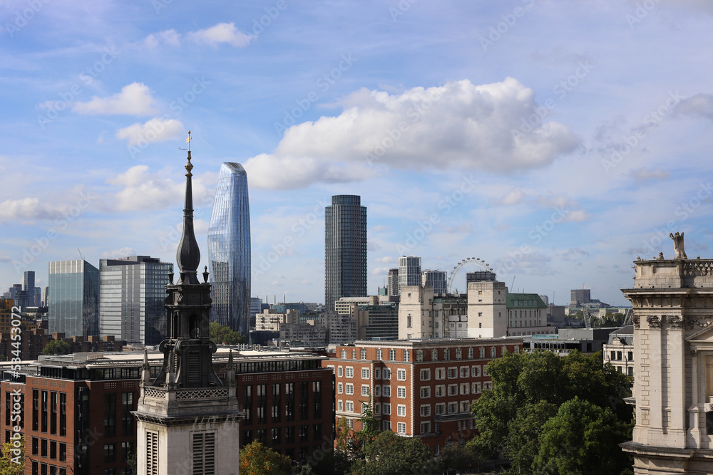 An aerial view on London