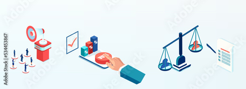 vector election, voting candidate selection concept