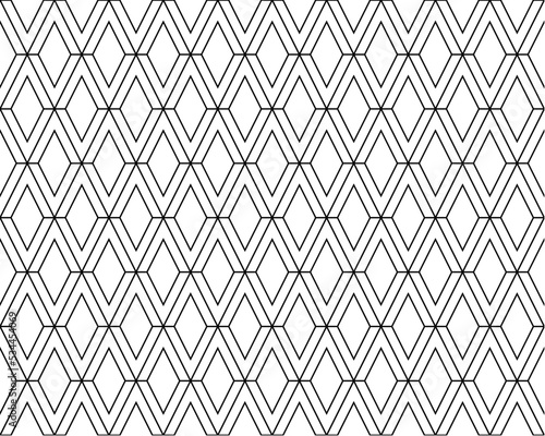 White v alphabet letter repeating pattern background vector. Diamond fabric, rhombus, thin diagonal lines, valentine card, wall ceramic tiles, zigzag chevron seamless pattern.