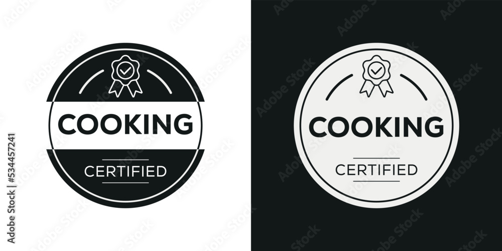 Creative (Cooking) Certified badge, vector illustration.