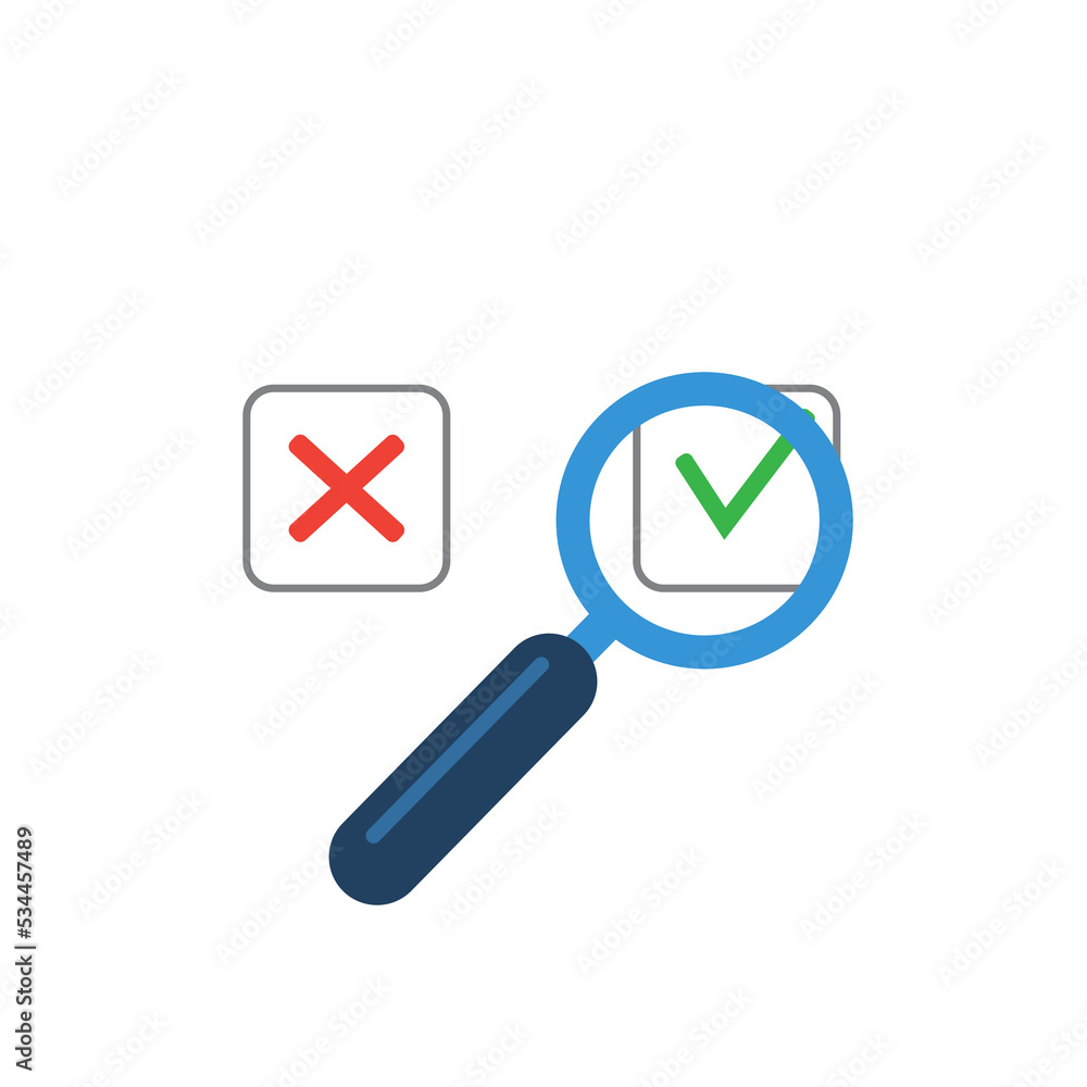 Voting authentication. Vector flat illustration for applications. Voting authentication. Vector flat illustration for applications.