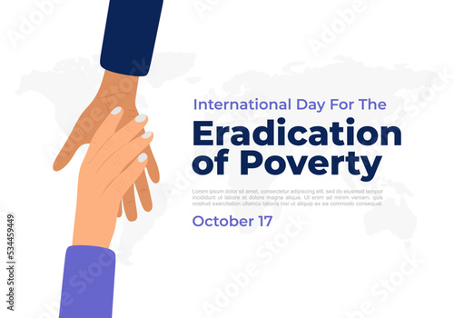 International day for the Eradication of Poverty poster on october 17.