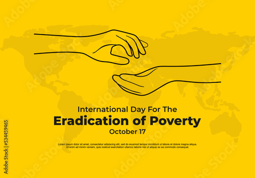 International day for the Eradication of Poverty poster on october 17.