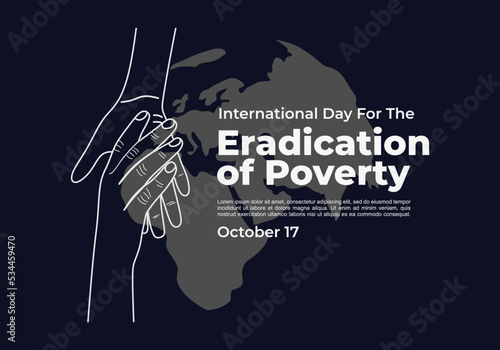 International day for the Eradication of Poverty poster on october 17. photo